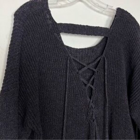 Torrid Lace Up Open Back Scooped Neck Sweater - Picture 3 of 6